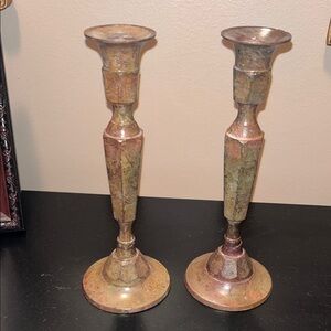 Elegant Bronze Candle Holders